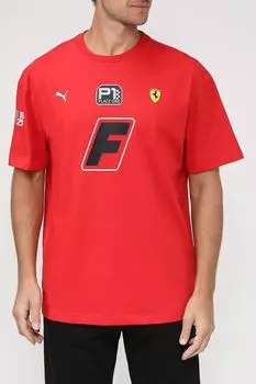 Хлопковая футболка Ferrari Race Garage Crew PUMA