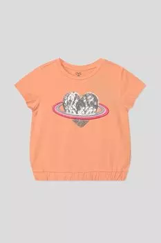 Хлопковая футболка на эластичном поясе с принтом OVS