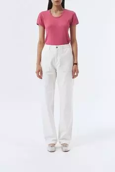 Хлопковая футболка однотонная Dunst