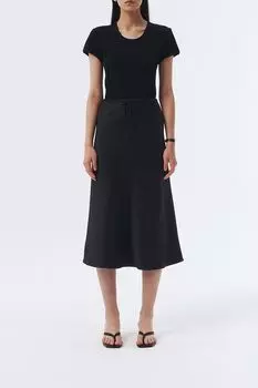 Хлопковая футболка однотонная Dunst