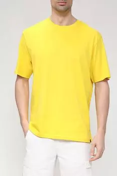 Хлопковая футболка однотонная Piombo