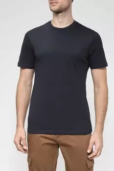 Хлопковая футболка однотонная Strellson