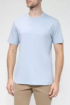 Хлопковая футболка однотонная Strellson