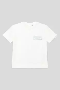 Хлопковая футболка с акцентной вставкой Silver Spoon Ceremony