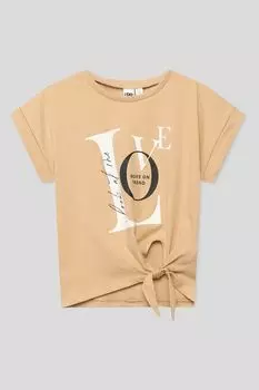 Хлопковая футболка с декоративными завязками IDO
