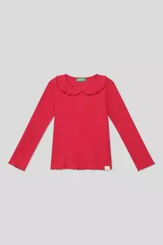 Хлопковая футболка с длинным рукавом Benetton