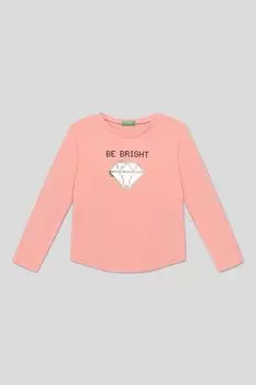 Хлопковая футболка с длинным рукавом Benetton