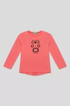 Хлопковая футболка с длинным рукавом Benetton