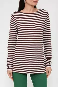 Хлопковая футболка с длинным рукавом в полоску Marc O'Polo