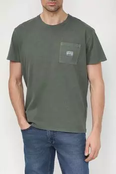 Хлопковая футболка с карманом PEPE JEANS