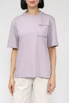 Хлопковая футболка с логотипом бренда Calvin Klein