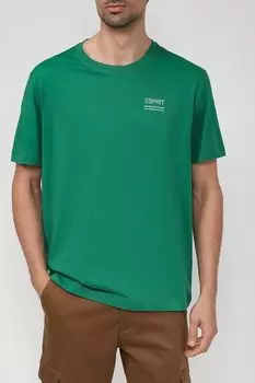 Хлопковая футболка с логотипом бренда Esprit Casual