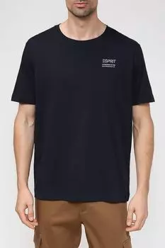 Хлопковая футболка с логотипом бренда Esprit Casual