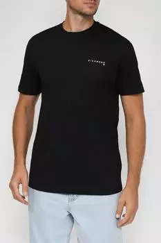 Хлопковая футболка с логотипом бренда John Richmond