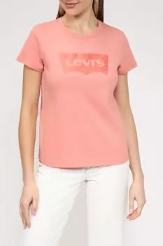 Хлопковая футболка с логотипом бренда LEVI'S