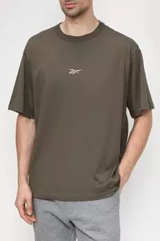 Хлопковая футболка с логотипом бренда REEBOK