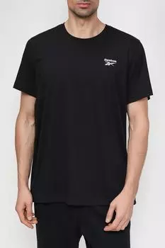 Хлопковая футболка с логотипом бренда REEBOK