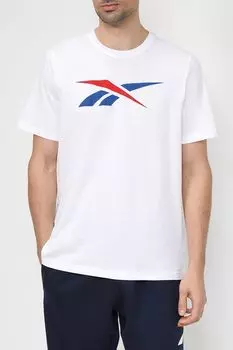 Хлопковая футболка с логотипом бренда REEBOK