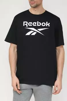 Хлопковая футболка с логотипом бренда REEBOK