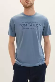 Хлопковая футболка с логотипом бренда TOM TAILOR