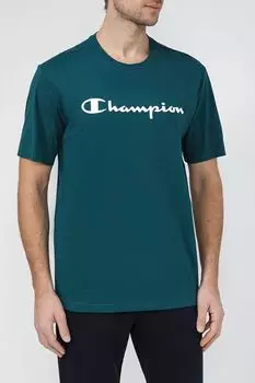 Хлопковая футболка с логотипом Champion