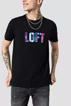 Хлопковая футболка с логотипом Loft
