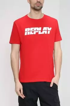 Хлопковая футболка с логотипом Replay