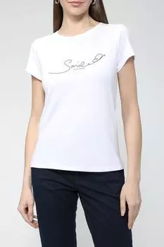 Хлопковая футболка с надписью More&More