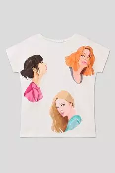 Хлопковая футболка с нашивками Mayoral