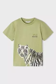 Хлопковая футболка с отделкой Mayoral