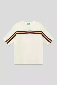 Хлопковая футболка с принтом Benetton
