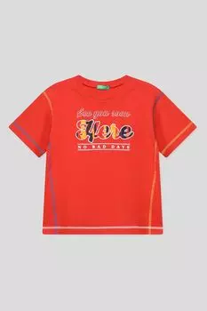 Хлопковая футболка с принтом Benetton