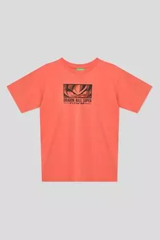 Хлопковая футболка с принтом Benetton