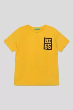 Хлопковая футболка с принтом Benetton