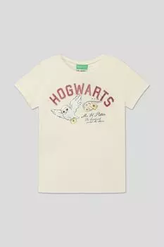 Хлопковая футболка с принтом Benetton