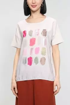 Хлопковая футболка с принтом Bianca