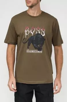 Хлопковая футболка с принтом BOSS