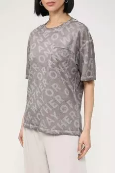 Хлопковая футболка с принтом BOSS