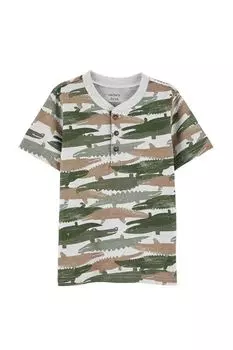 Хлопковая футболка с принтом Carter's