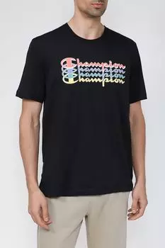 Хлопковая футболка с принтом Champion