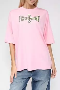 Хлопковая футболка с принтом Chiara Ferragni