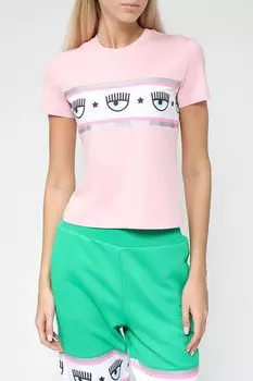 Хлопковая футболка с принтом Chiara Ferragni