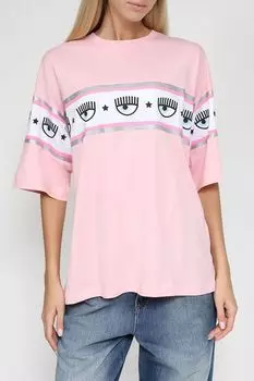 Хлопковая футболка с принтом Chiara Ferragni