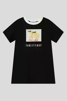 Хлопковая футболка с принтом Choupette