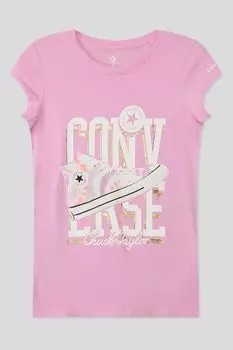 Хлопковая футболка с принтом Converse