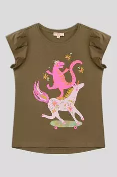 Хлопковая футболка с принтом DPAM