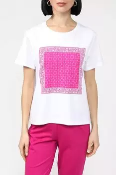 Хлопковая футболка с принтом Emme Marella