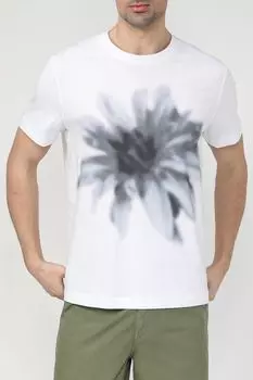 Хлопковая футболка с принтом Esprit Casual