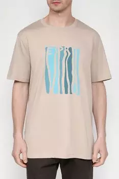 Хлопковая футболка с принтом Esprit Casual