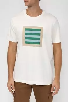 Хлопковая футболка с принтом Esprit Casual